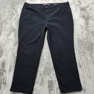 Gloria Vanderbilt Jeans Womens 22W Black Amanda High Rise Slim Tapered Stretch